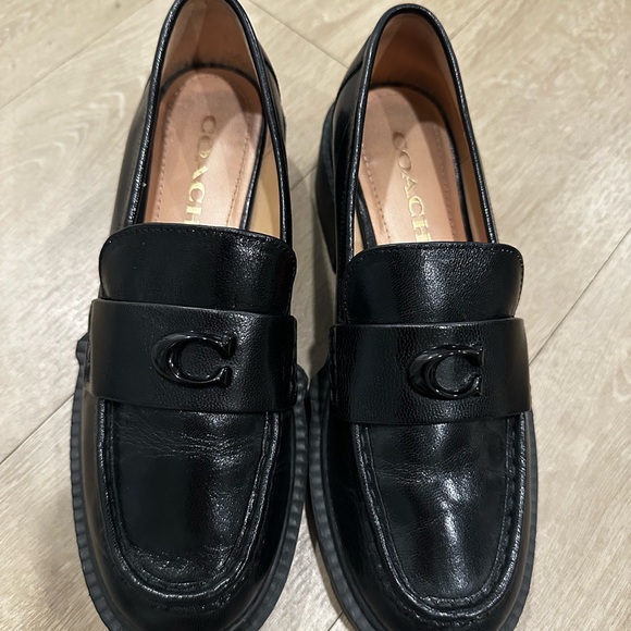 Coach Black Chunky Sole Loafers - Picture 9 of 9